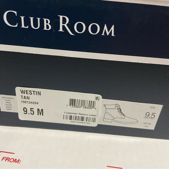 Club Room Westin Brown Lace Up Boots - Picture 7 of 7